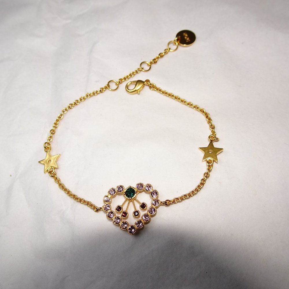 Dior In Heart Lights Bracelet Gold-Finish Metal N Multicolor Crystals - Picture 9 of 14